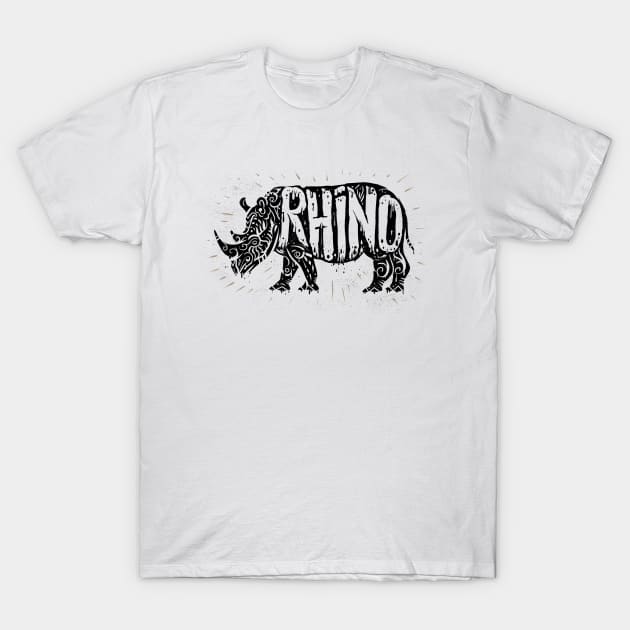 Rhino Tribe T-Shirt by pakowacz